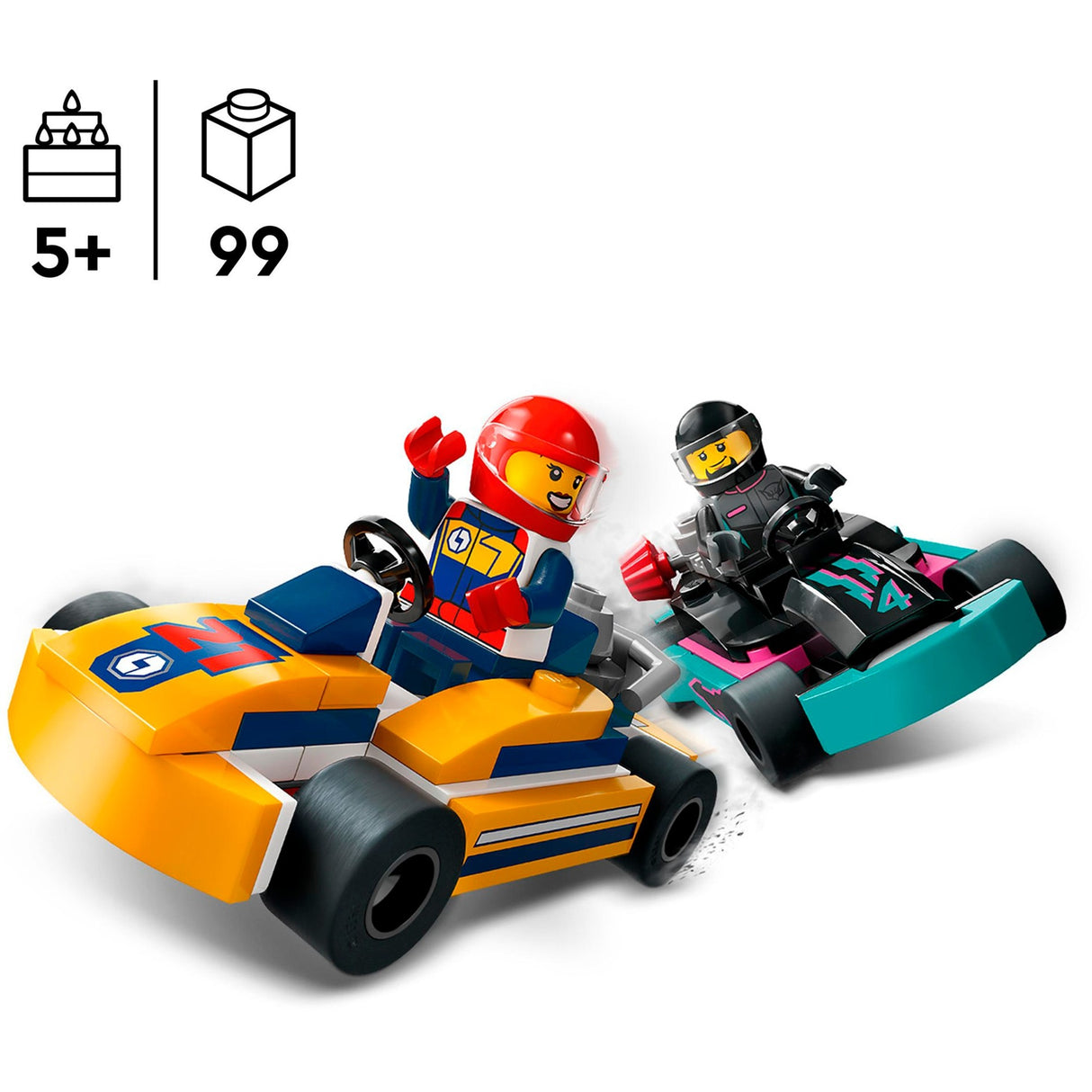 LEGO cathrach 60400 cártaí agus racers