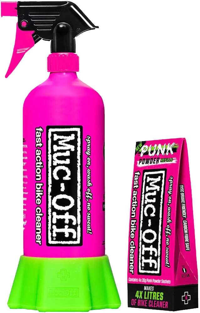 Muc-off bottle for life bundle + 4 pack punk powder