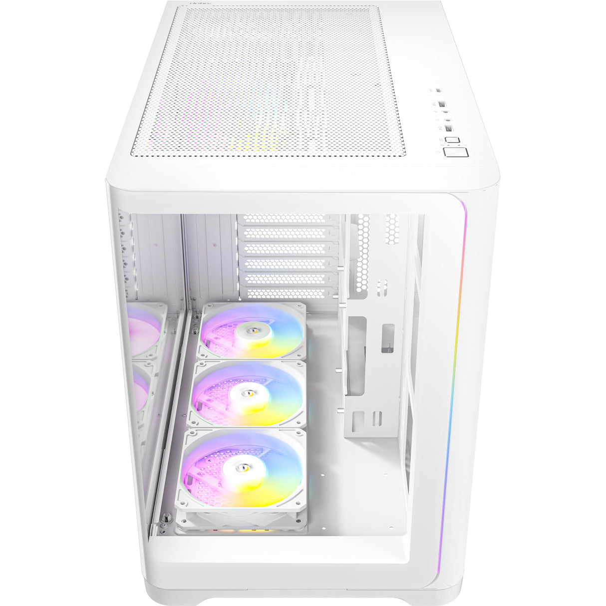 Caixa de torre midi Antec c5 curve argb (branca | 2x USB-A | 1x USB-C | vidro temperado)