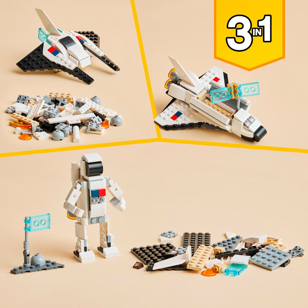 Erdvėlaivis „Lego Creator 31134 3in1“.