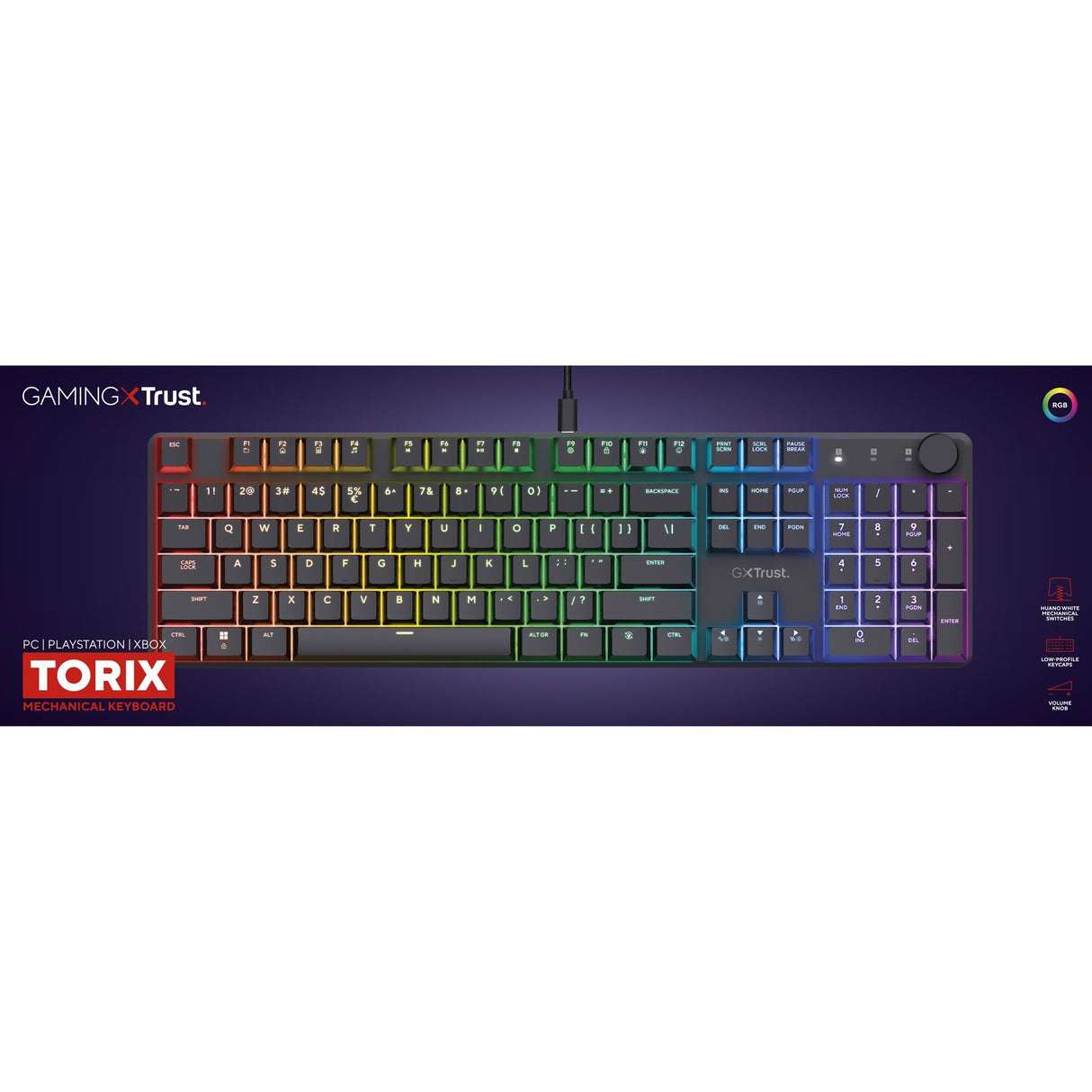 Trust GXT 866 Torix Teclado mecánico para juegos de alta calidad