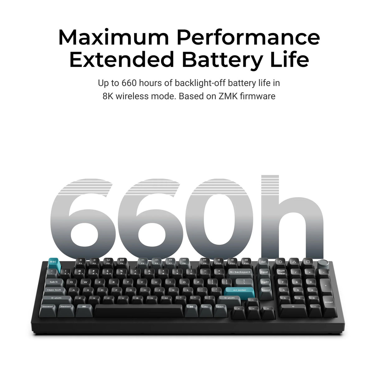 Keychron q5 ultra-m3 8k wireless custom mechanical keyboard (zwart, us lay-out (qwerty), silk pom banana, 96%, rgb, hot swap, 8k, 2.4 ghz | bluetooth 5.2 | usb-c)