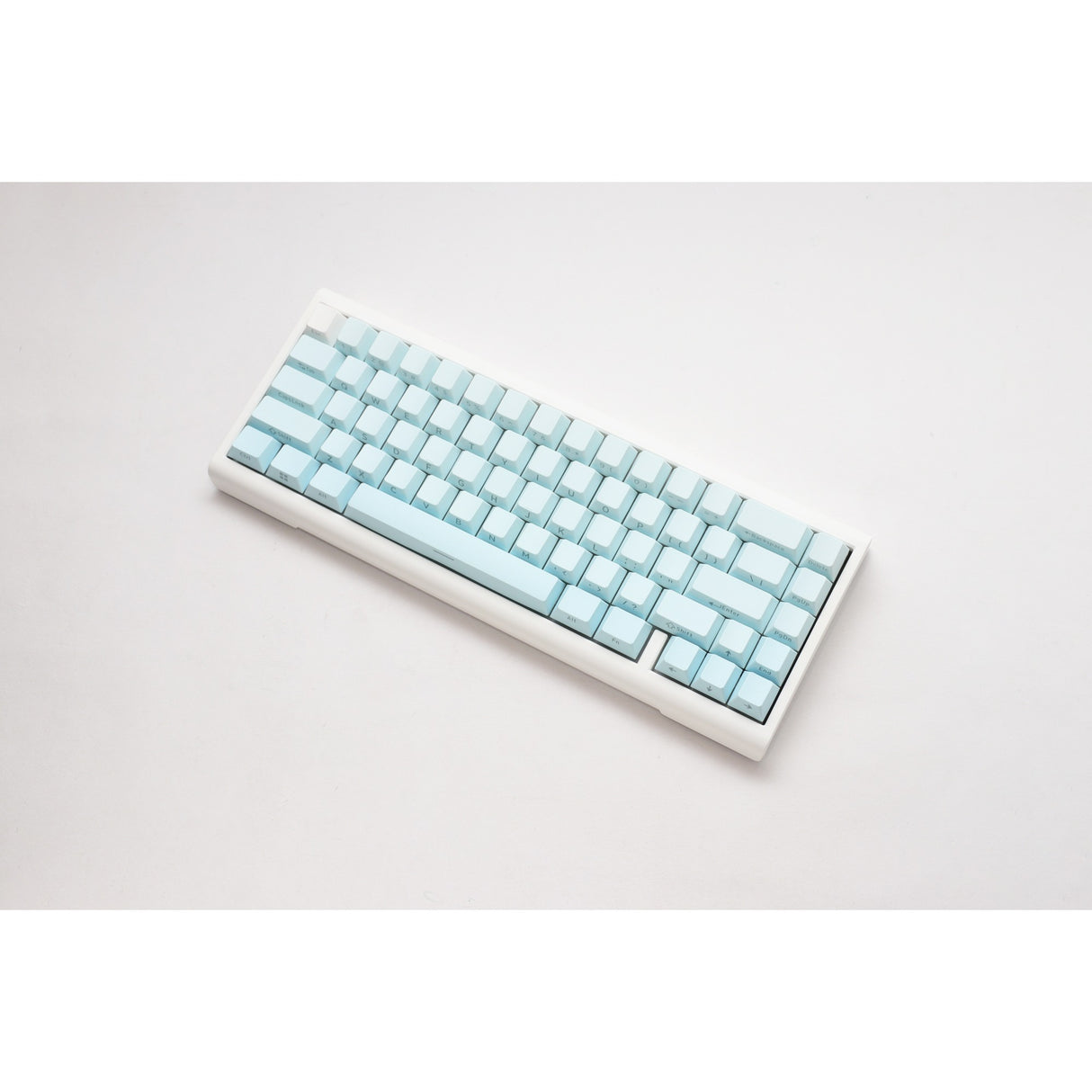 Ducky projectd tinker 65 - pom edition met qmk via, toetsenbord (lichtblauw wit, us lay-out, kailh box cream pro, rgb led, double-shot pbt, hot-swappable pom, gasket mount, 65%)