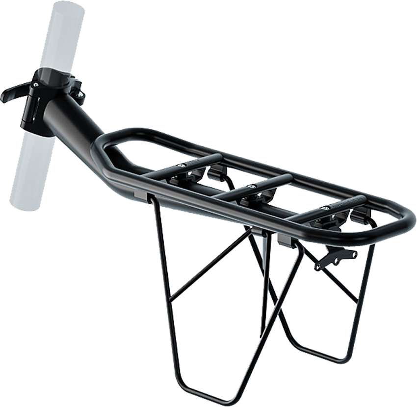 Racktime Clidit 2.0 Post à bagages Rack Black