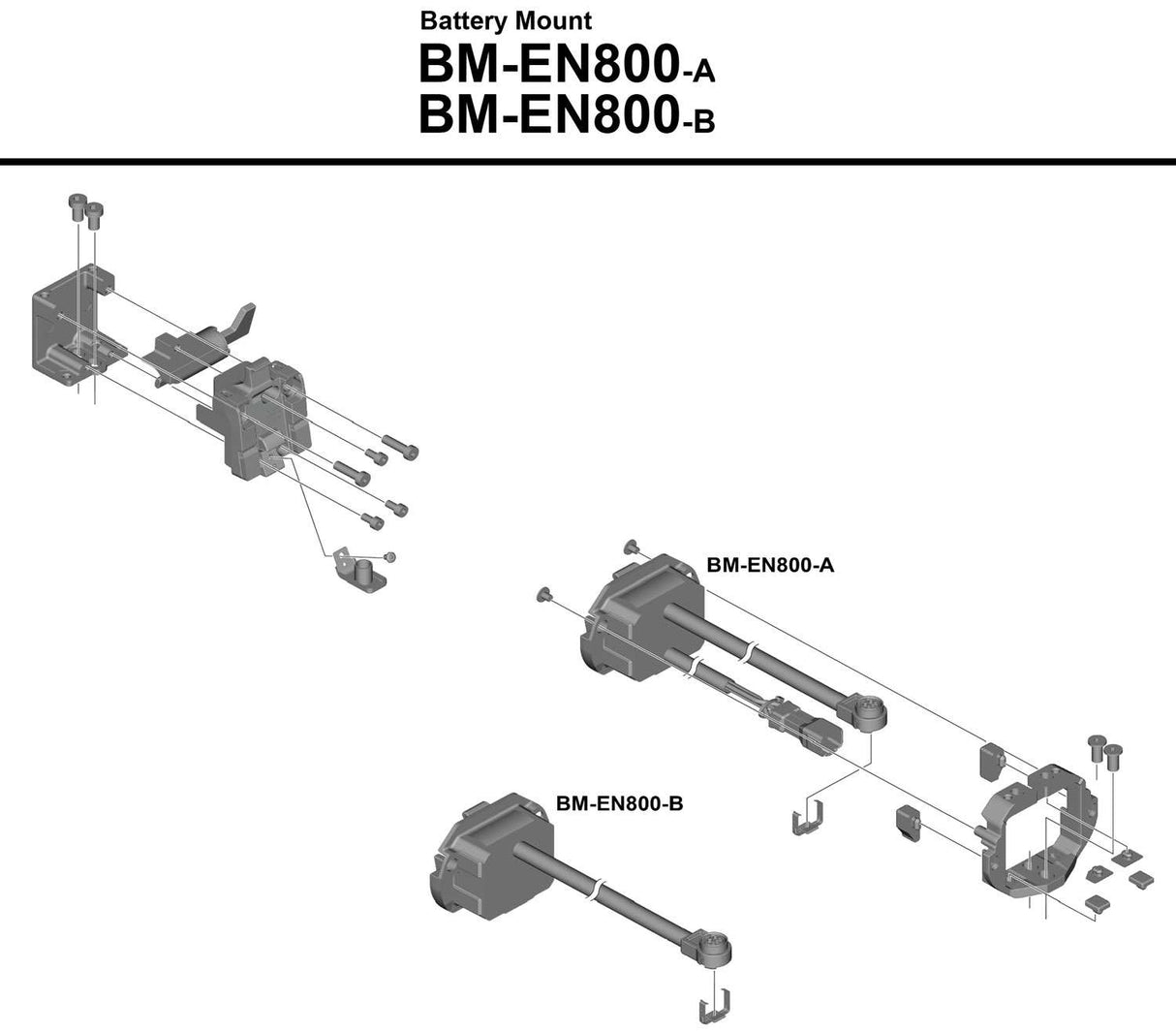 Shimano steps bm-en800 integrated down tube battery mount with key unit mount
