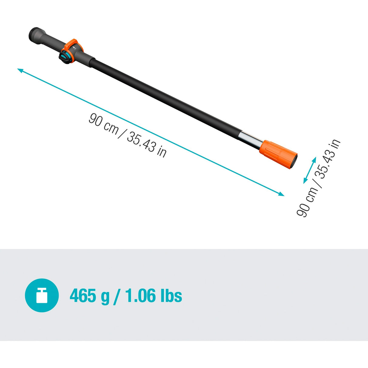 Gardena Cleansystem Steel S, 90 cm