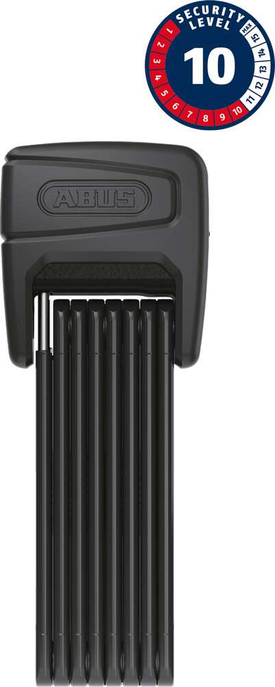 Abus folding lock bordo alarm fingerprint 6000afp 120 black sh