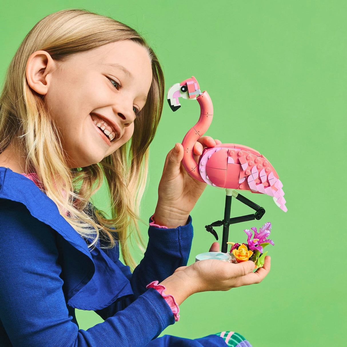 Lego cruthaitheoir 31170 ainmhithe fiáine pink flamingo