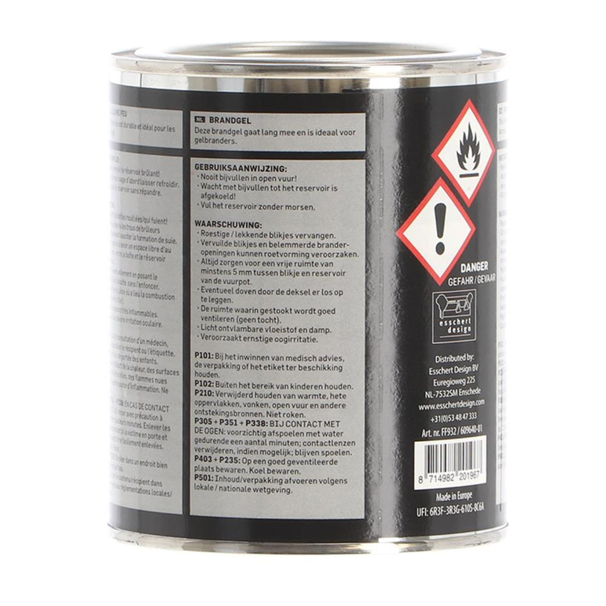 Esschert design vuurgel in blik 500ml