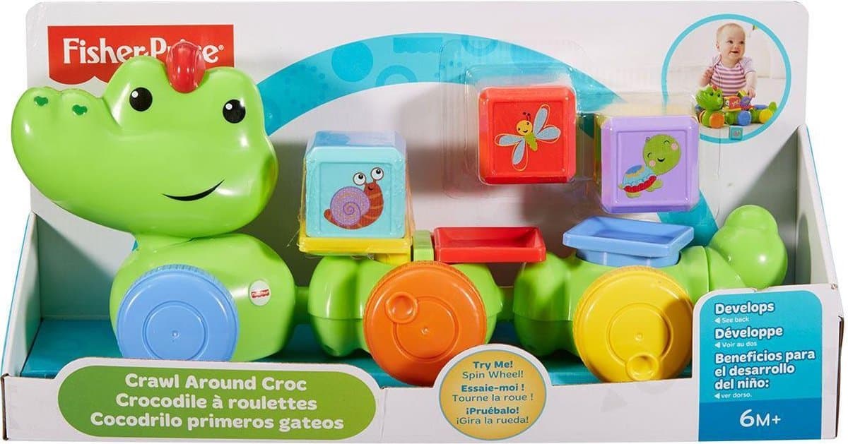 Mattel Fisher Price Silly Safari Crocodile with Play Cubes