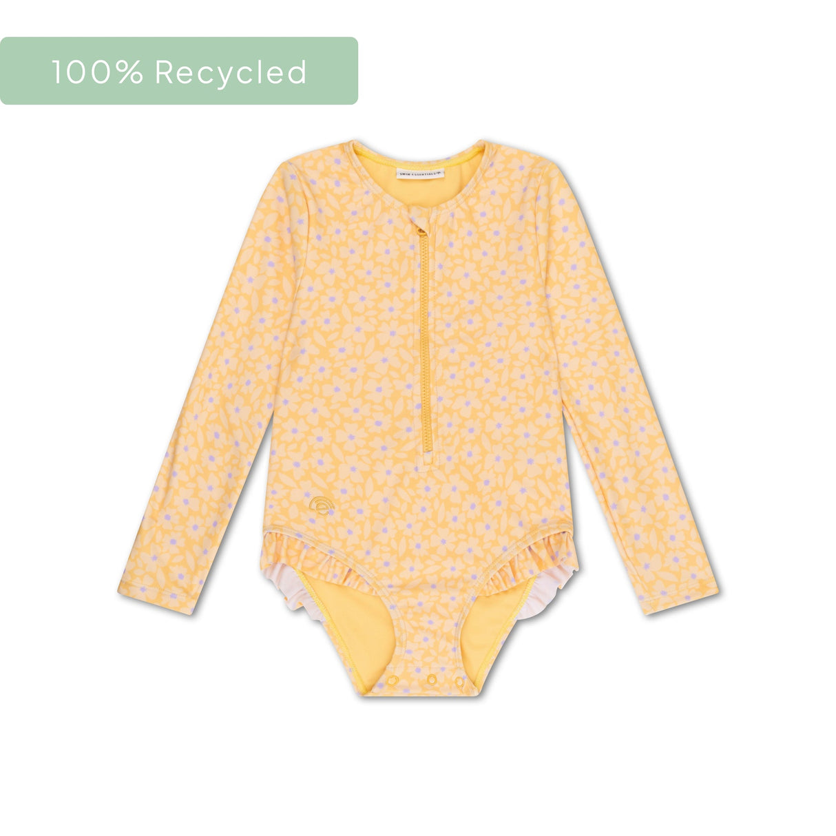 Florish | Traje de baño UV de chicas amarillas con mangas largas