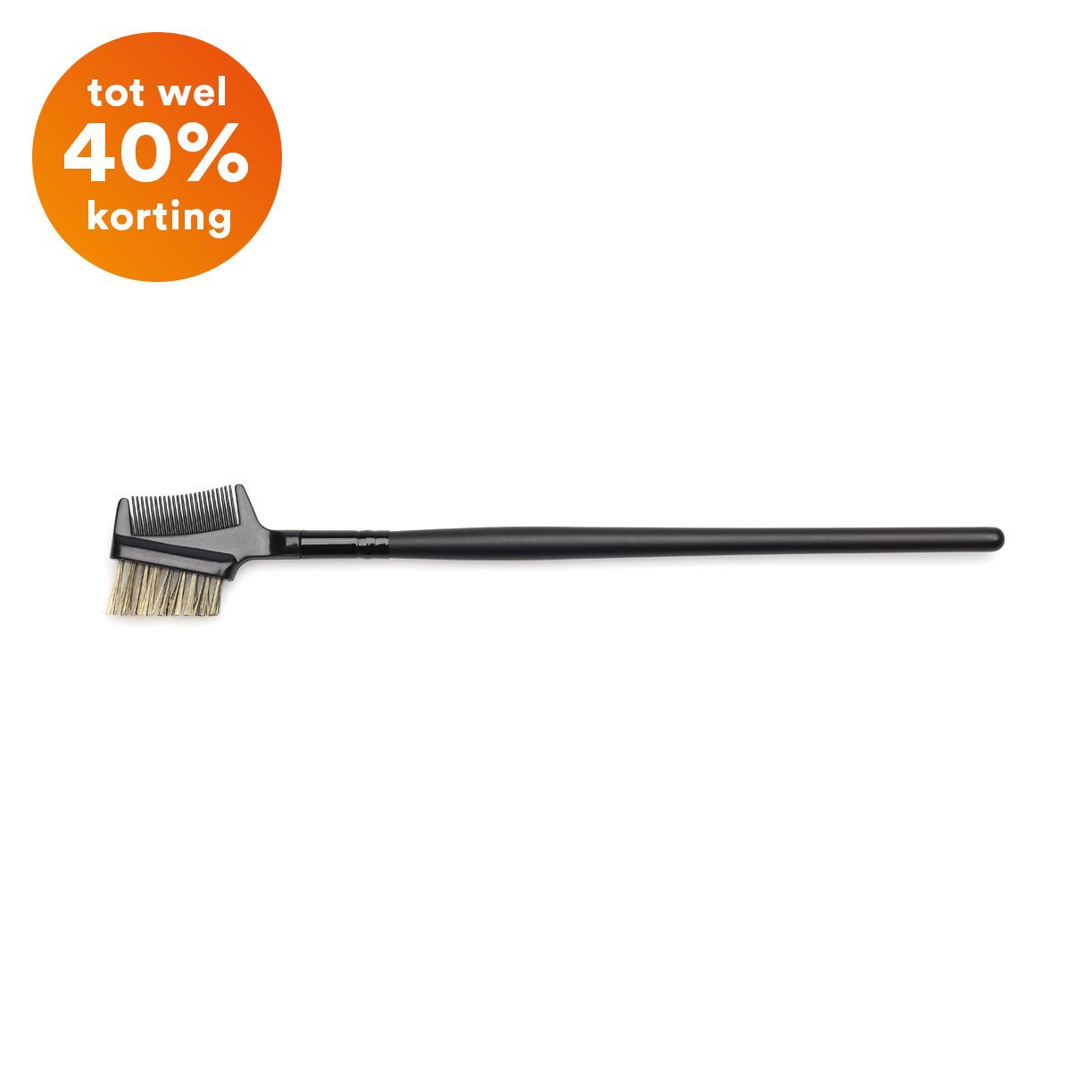 Pincel para pente de sobrancelha para unhas faciais preto sem bolha