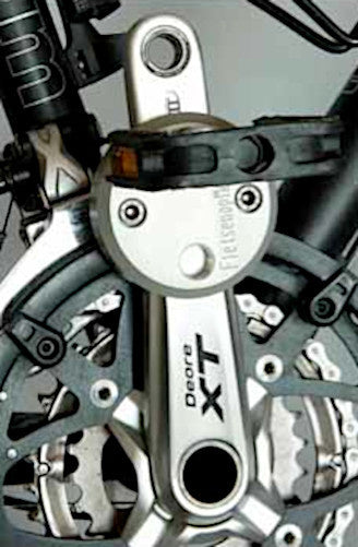 FOM Crank -Retirement Silver Universal de aluminio