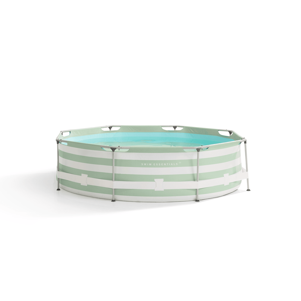 Essence | green and white above-ground pool, round, 305x76 cm, incl. accessories