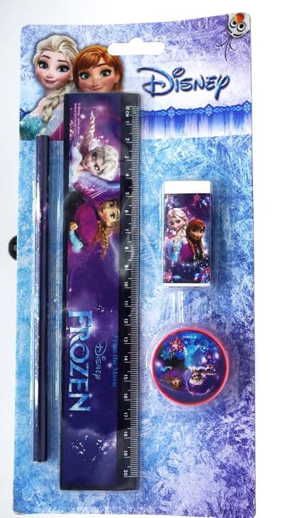 Van der doelen frozen 4 delige schrijfset op kaart