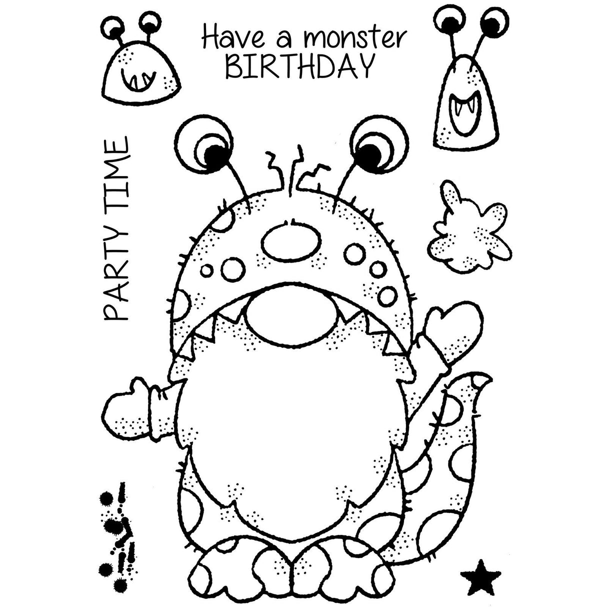 Woodware • clear singles stamp set monster gnome