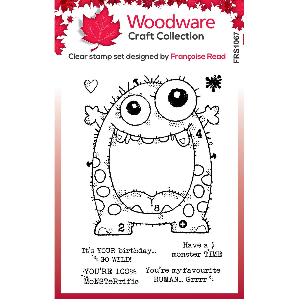 Woodware • clear singles huge monster stamp set