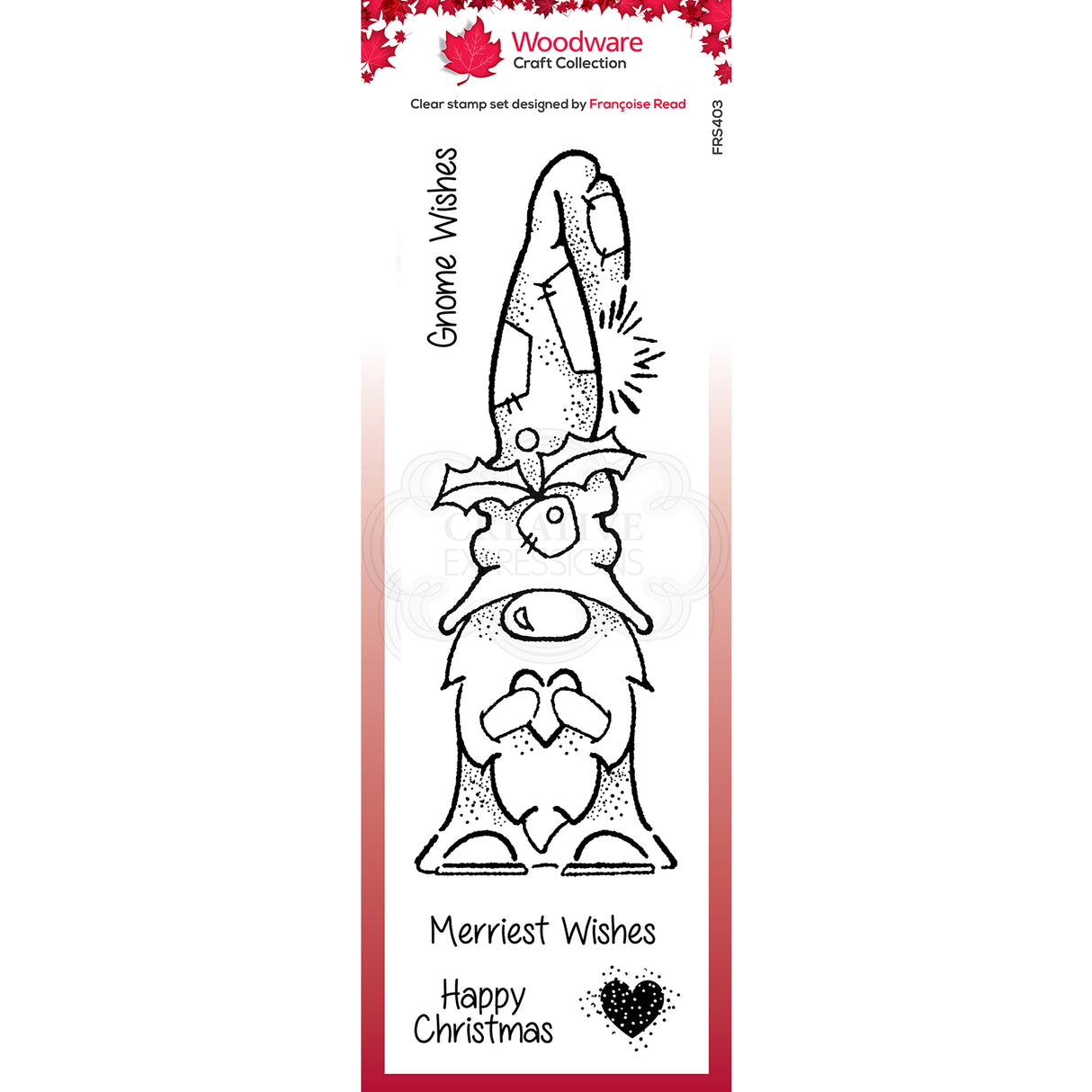 Woodware • clear stamp gnome wishes