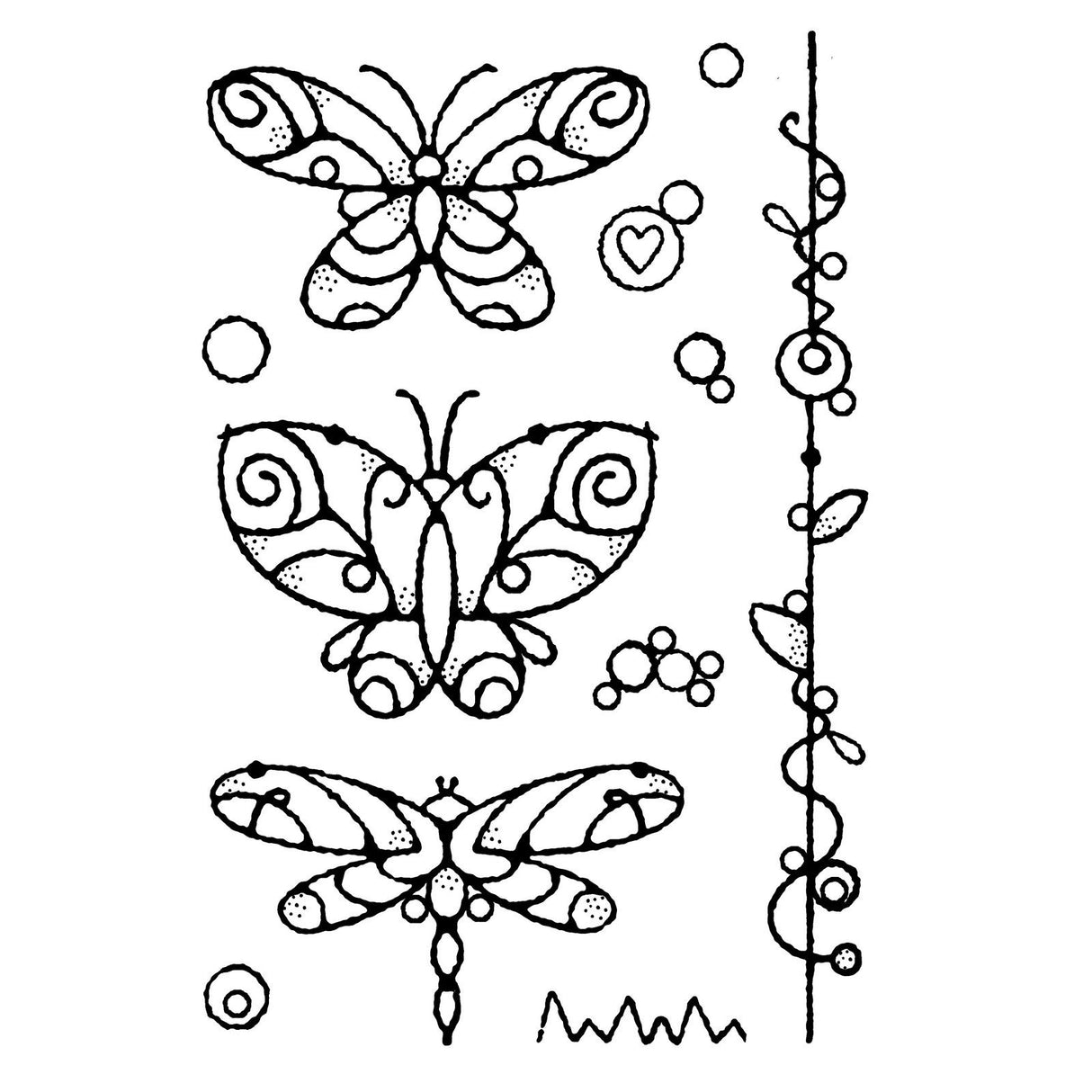 Woodware • clear singles stempel wired butterflies