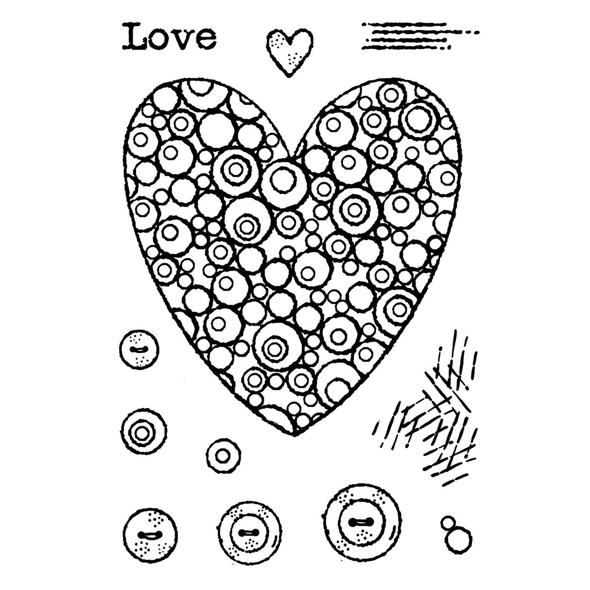 Creative expressions • clear stamp set bubble heart