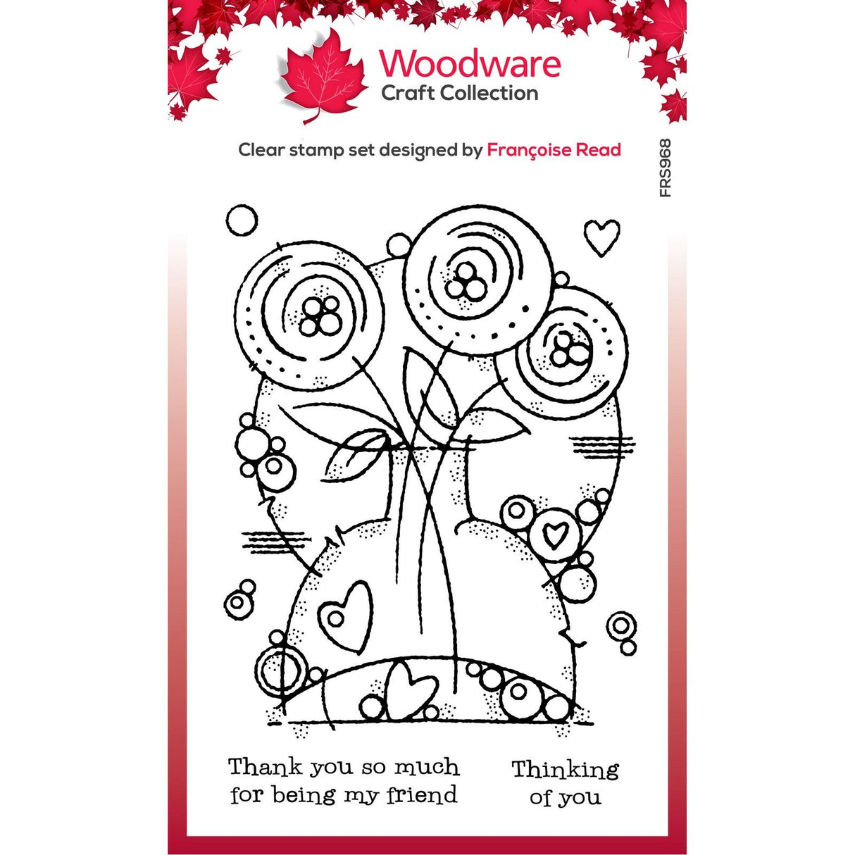 Woodware • clear singles stempel round blooms