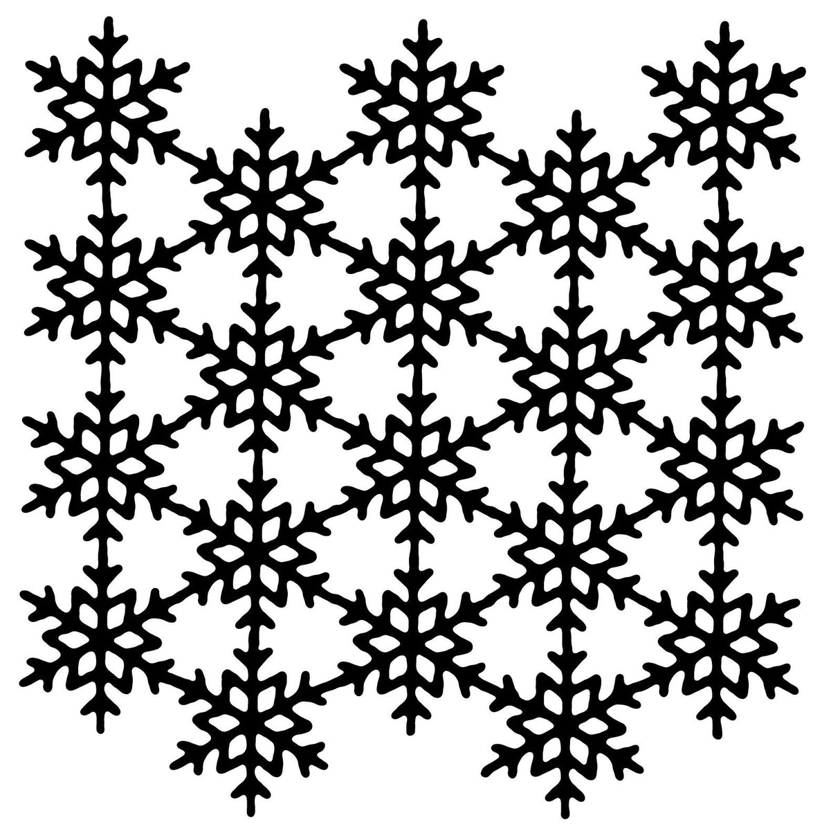 Woodware • mask sjabloon snowflake screen