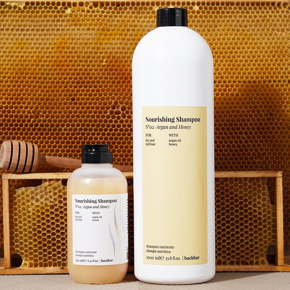 Farmavita backbar nourishing shampoo n°02 argan and honey 1000ml