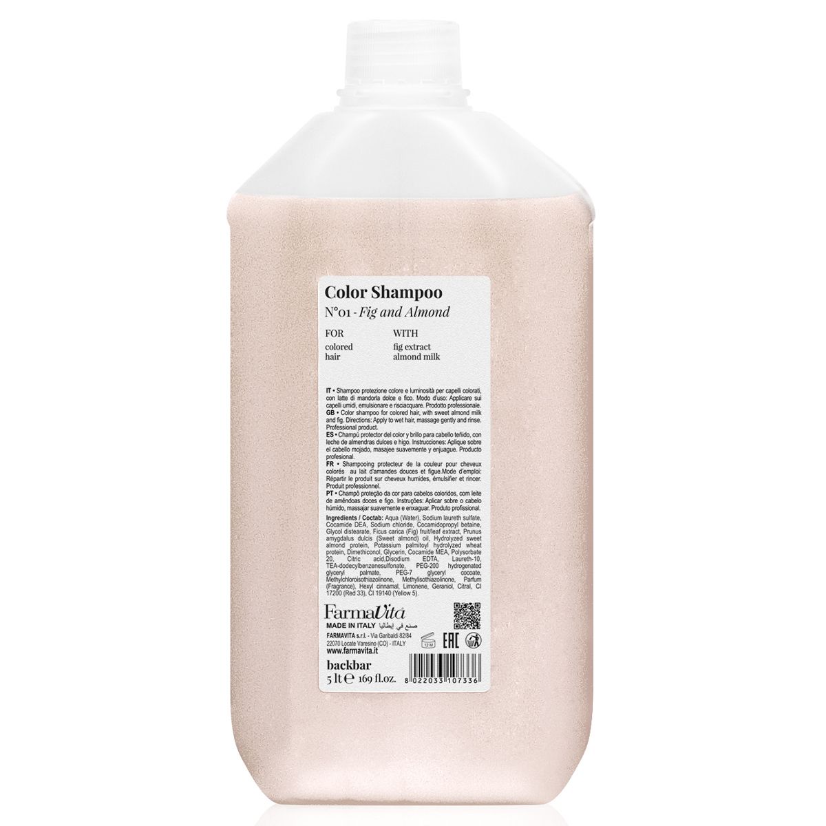 Farmavita backbar farve shampoo n°01 figen og mandel 5000ml