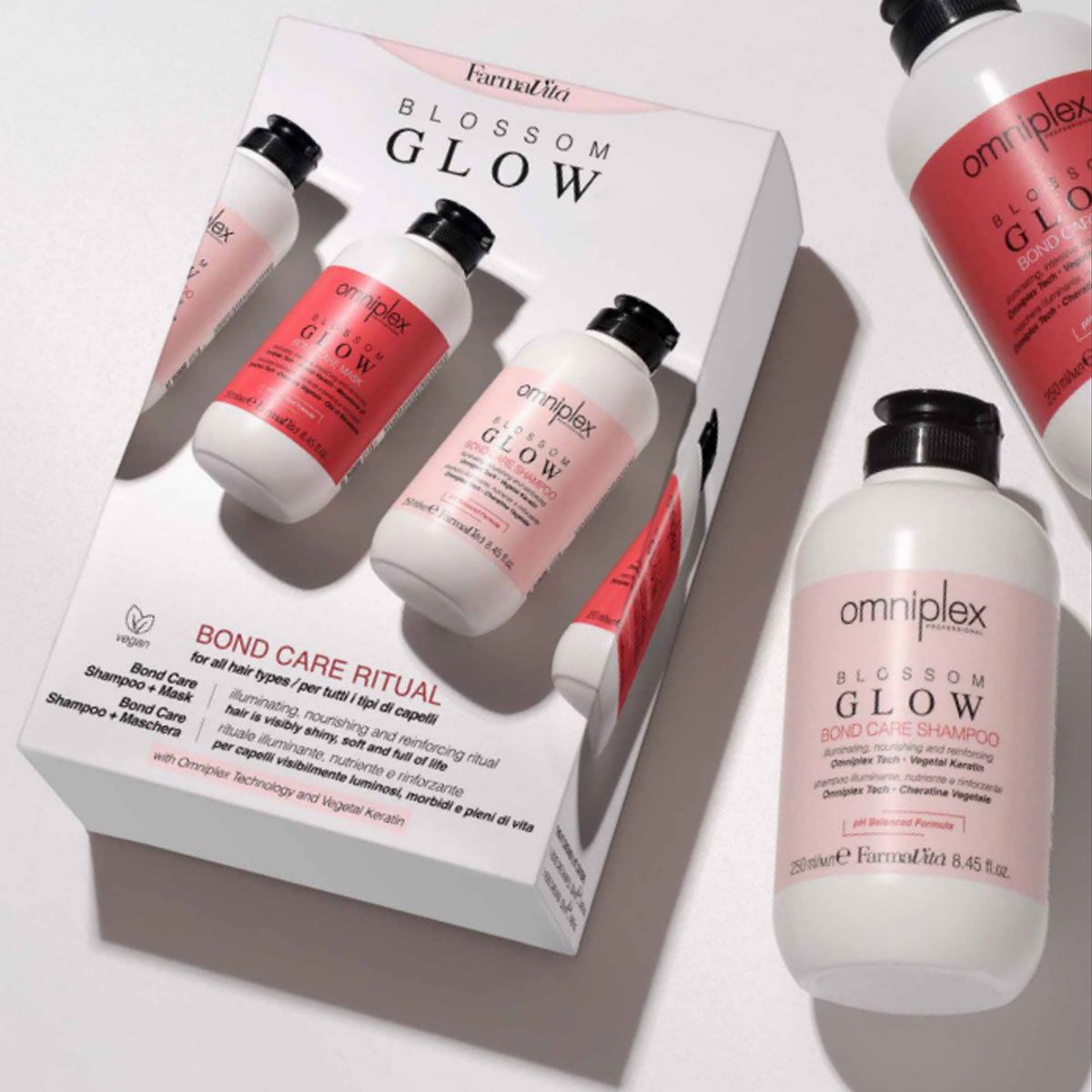 Farmavita omniplex blossom glow kit bond care ritual with shampoo and mask 250ml