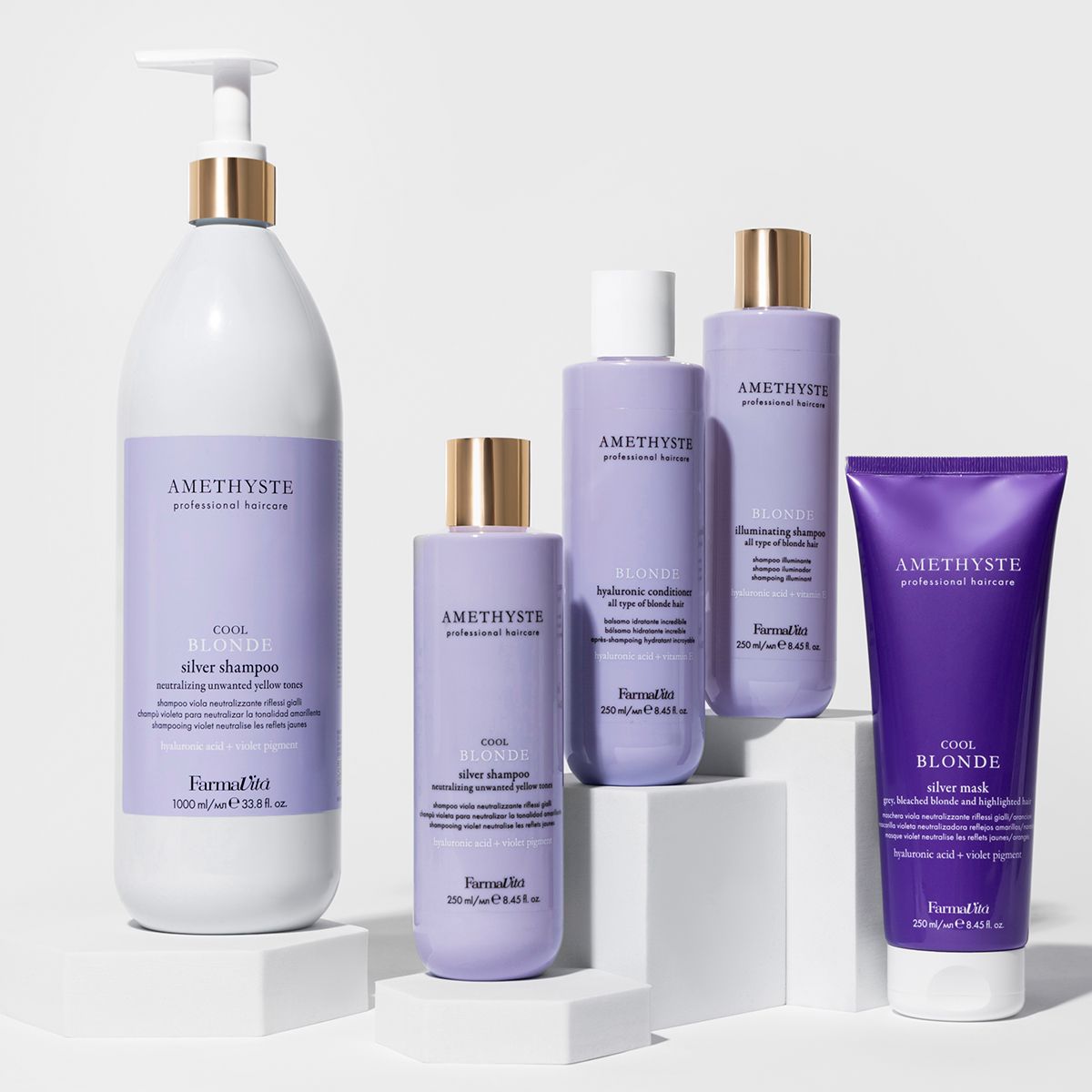Farmavita amethyst cool blonde silver shampoo 250ml