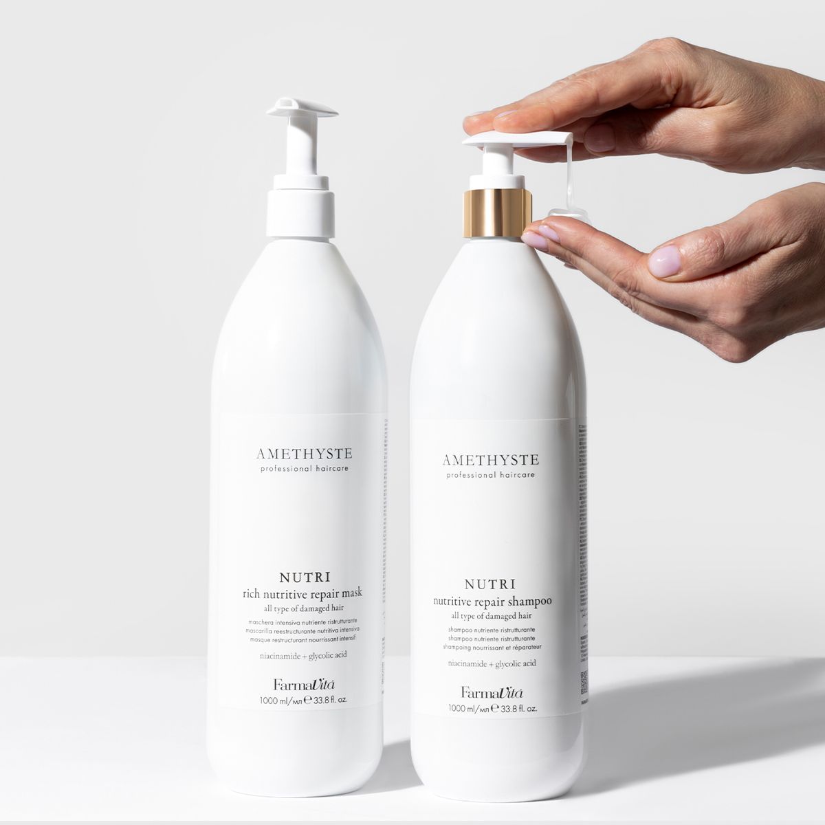 Farmavita amethyst pump gold 1000мл