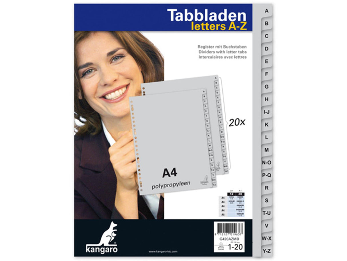 Tabbladen a4 23 rings a-z kunststof