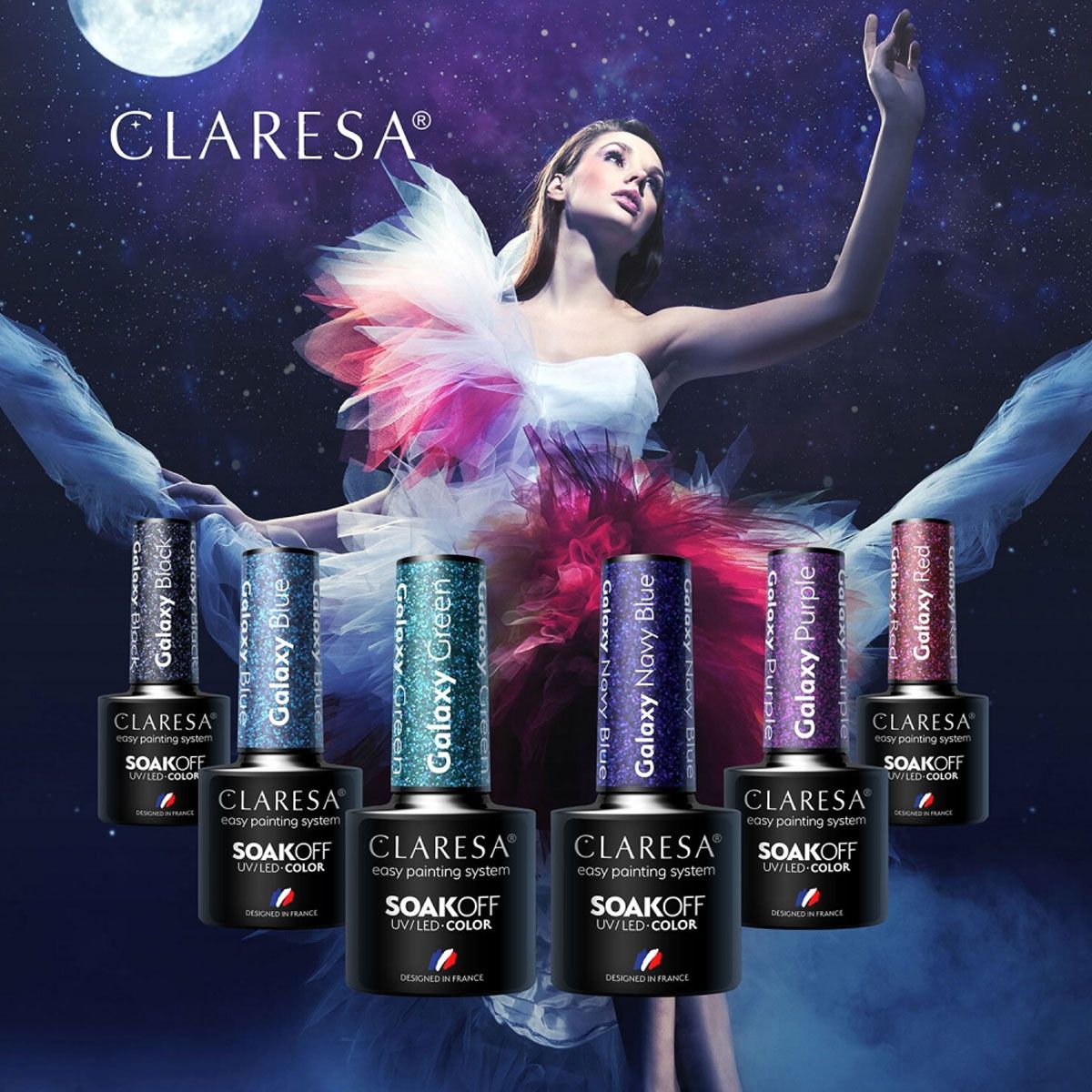 Claresa UV LED Gel Polish 5ml Galaxy Blue