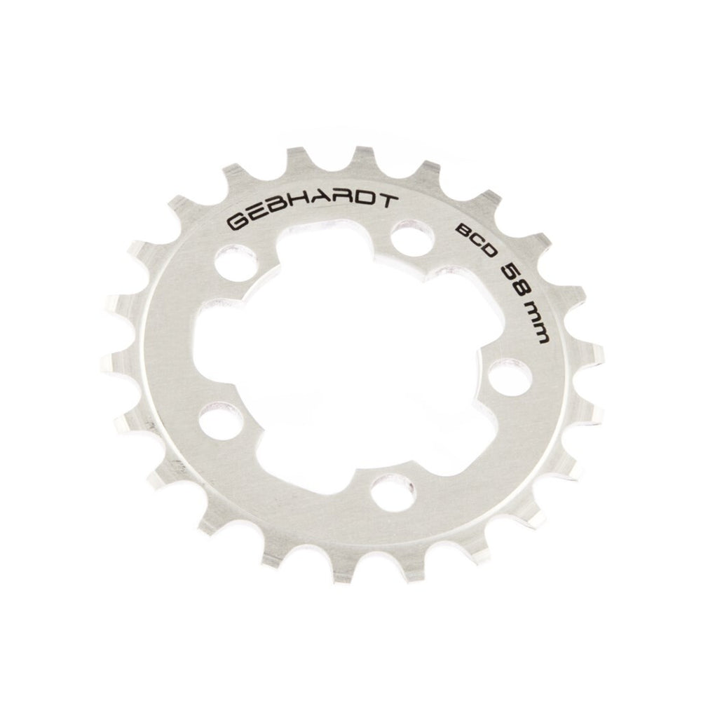 Gebhardt chainring 27t ø58mm 5 arms, silver