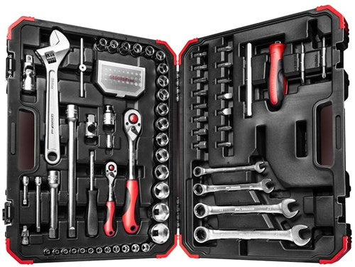 Gedore rdeče | r46003097 | set nasadnih ključev | 1 4” + 1 2 | 97-delni - 3300186