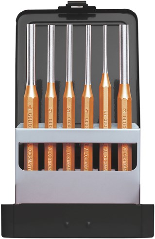 Gedore red | r90200006 | pin driver set 3-8 mm | in steel cassette | 6-piece - 3300823