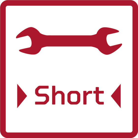 Gedore red Double Open-end Wrench Set 6-piece 6-17 mm Short Black