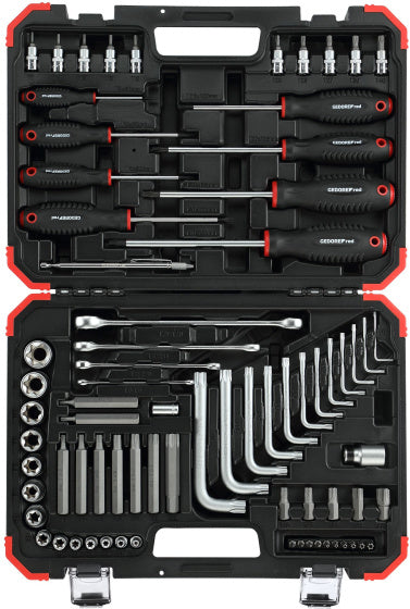 Gedore red Mounting set TX in case 1 2 Inch Silver 75-piece