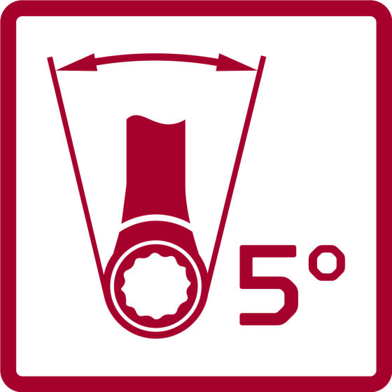 Gedore Red Ringratel-Stek Keys set med knäled SW 8-19 mm 5-stycke