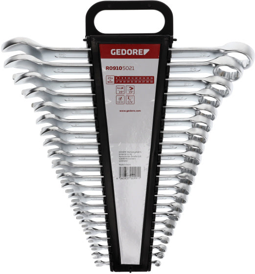 Llaves de puntada de anillo rojo gedore set sw 6-32 mm plateado 21 piezas