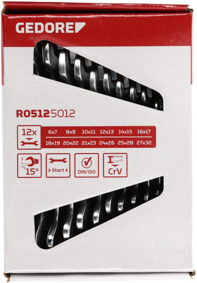 Gedore Red Red Sight Set Short SW 6-32 mm 12-stycken