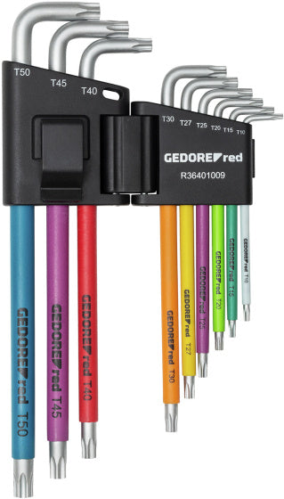 Gedore red Torx key set (T10-50) long 9-piece