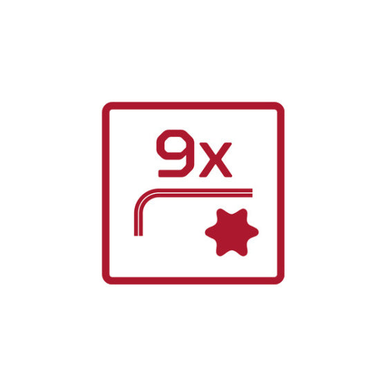 Gedore red Torx key set (T10-50) long 9-piece