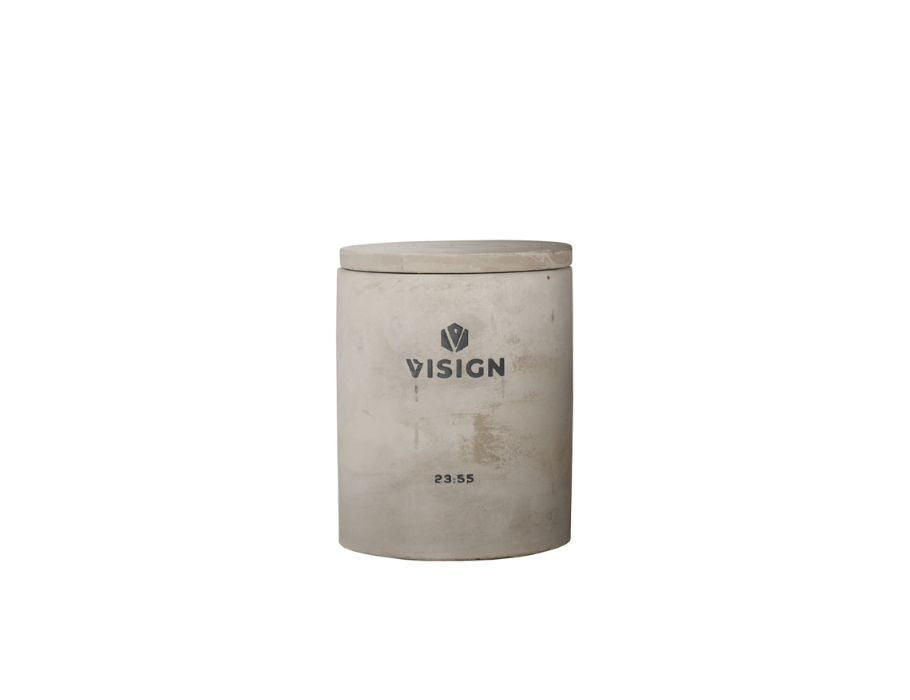 Visign nature scented candle concrete - it's five to twelve