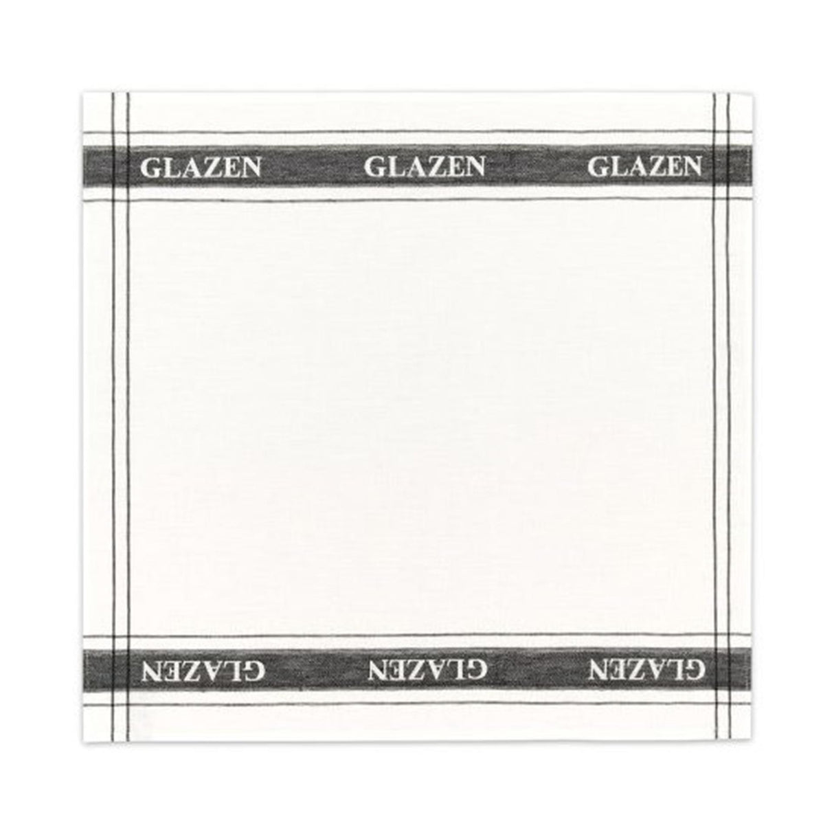 Ddddd theedoek glazen zwart wit 6 stuks