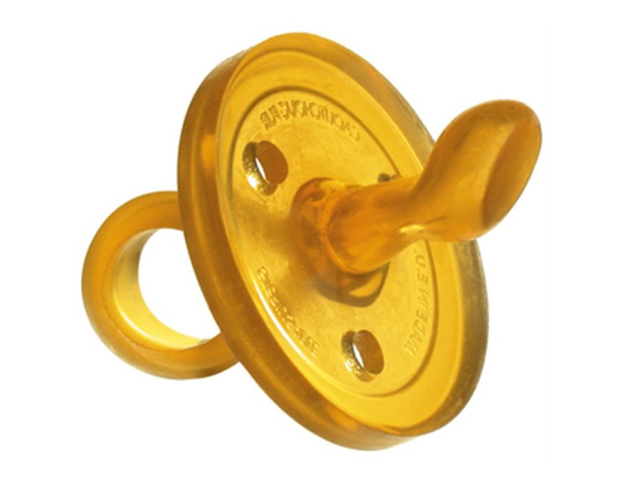 Goldi Sauger natural rubber pacifier, slanted - size L - 6+m