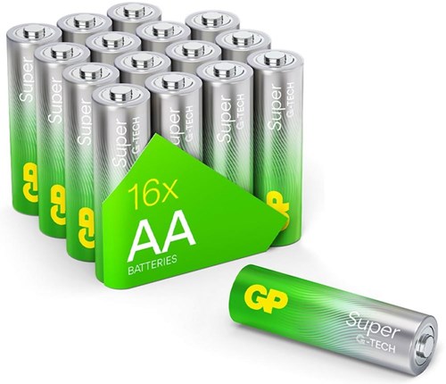 Batteries AA super alcalines 16hp