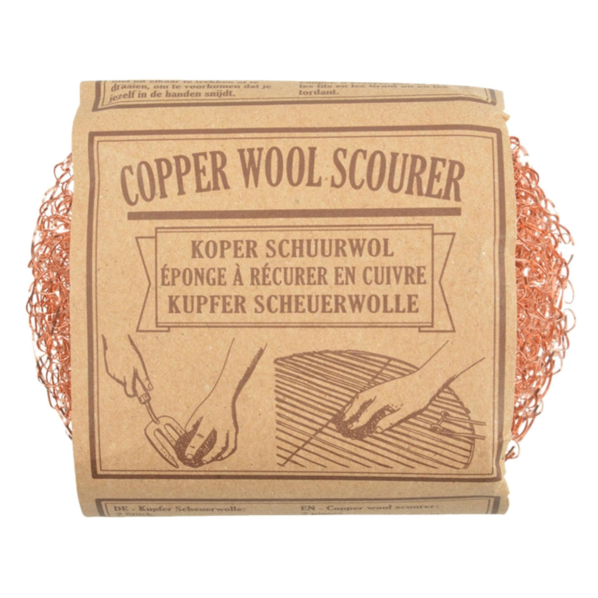 Esschert design pannenspons koper 2 st