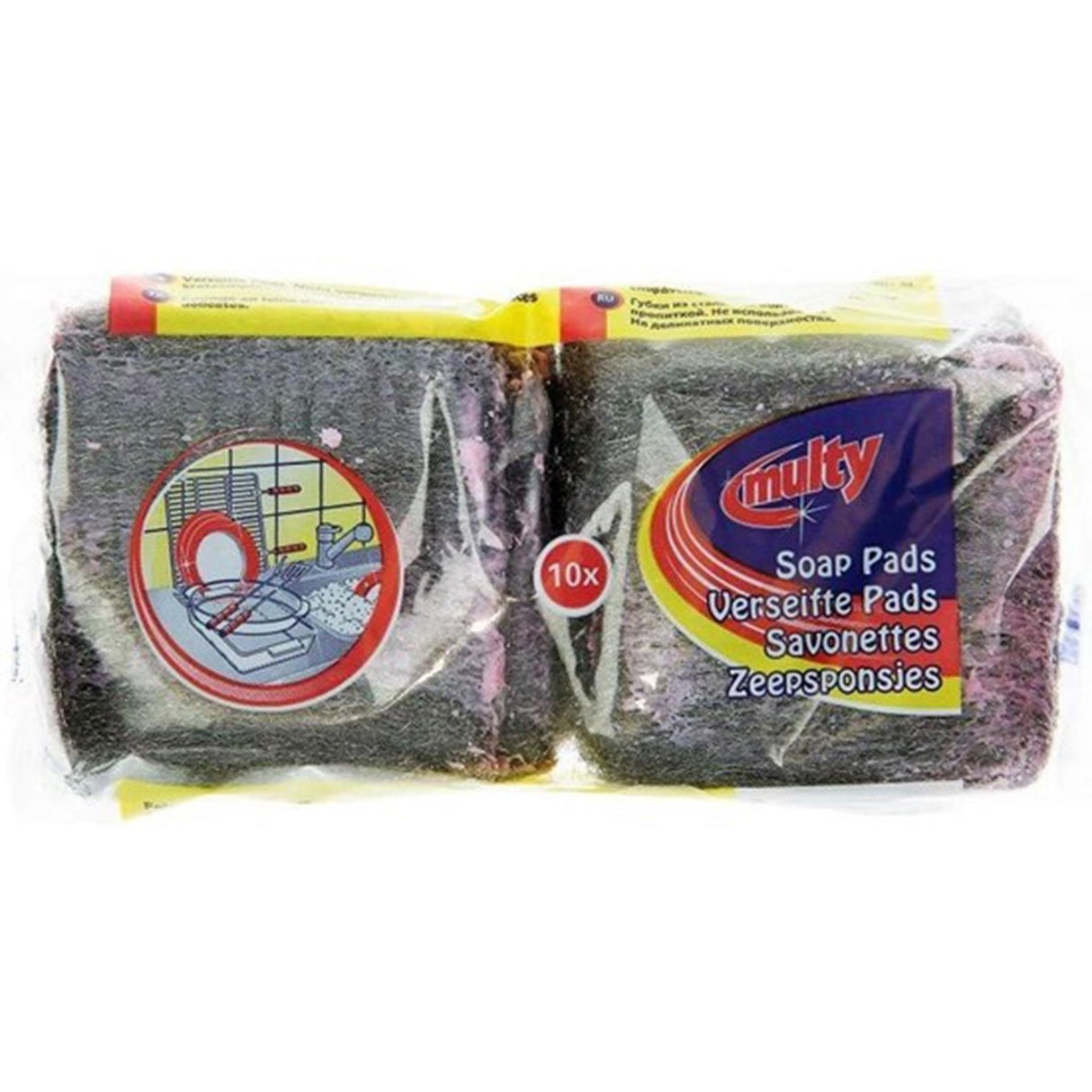 Éponge Multy en laine d'acier 10 pièces | 4 pièces