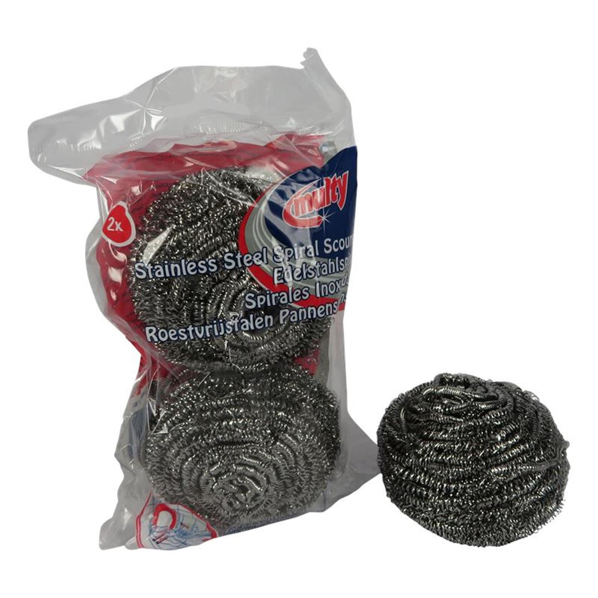 Pan spugna Multy in acciaio inox 2 pezzi | 6 pezzi